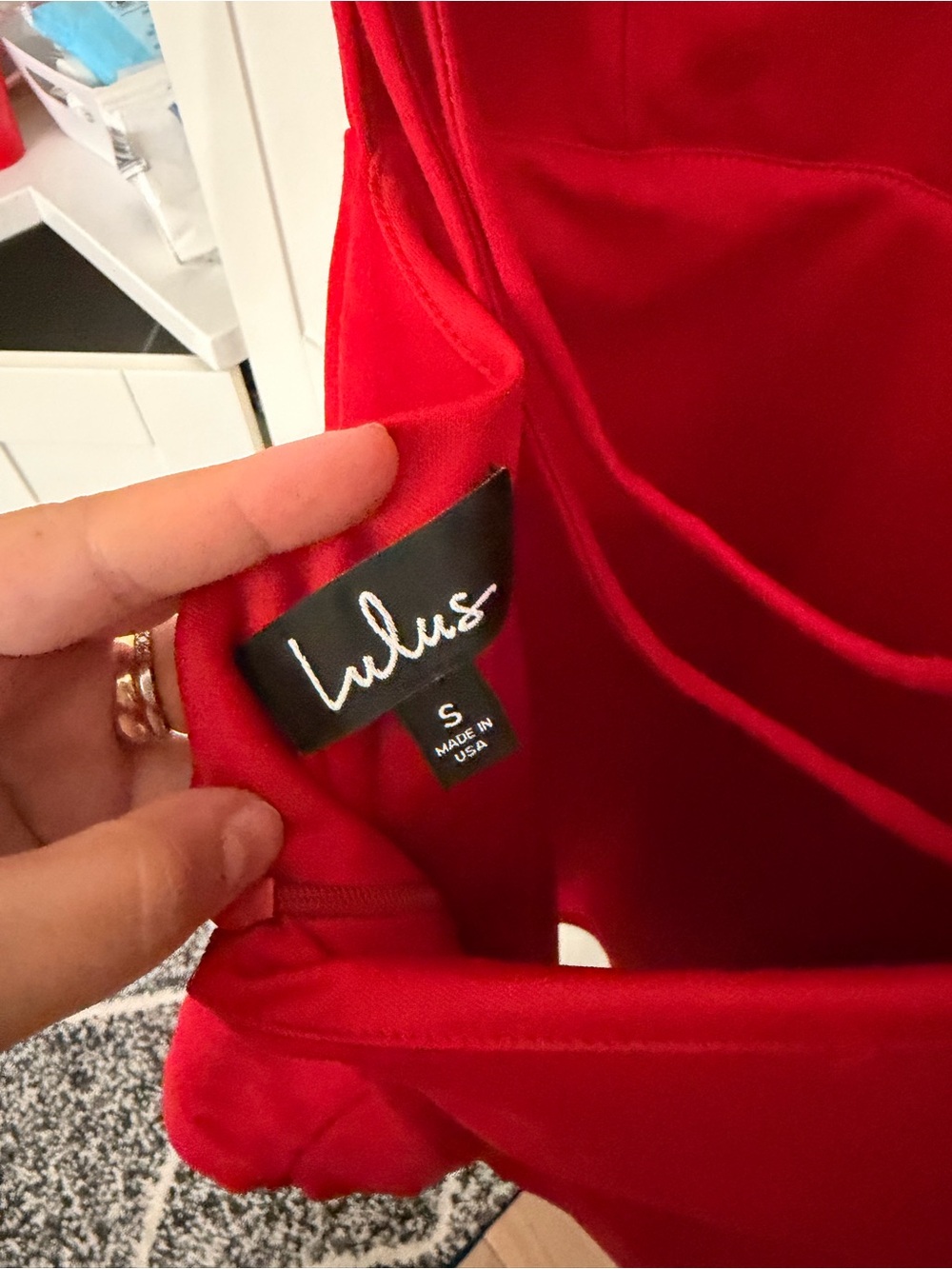 Lulu's Red V-Neck Crisscross Mini Dress - Picture 4 of 4